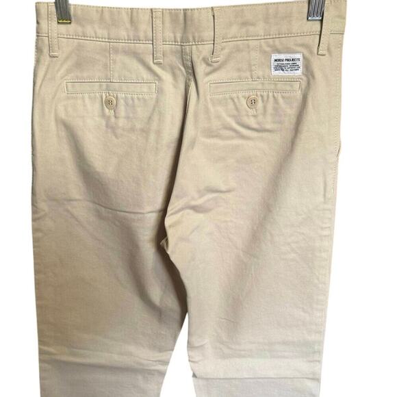 Norse Project NWT Aros Heavy Chino Pants Straight Leg Mid Rise Khaki Size 28 - Picture 10 of 16